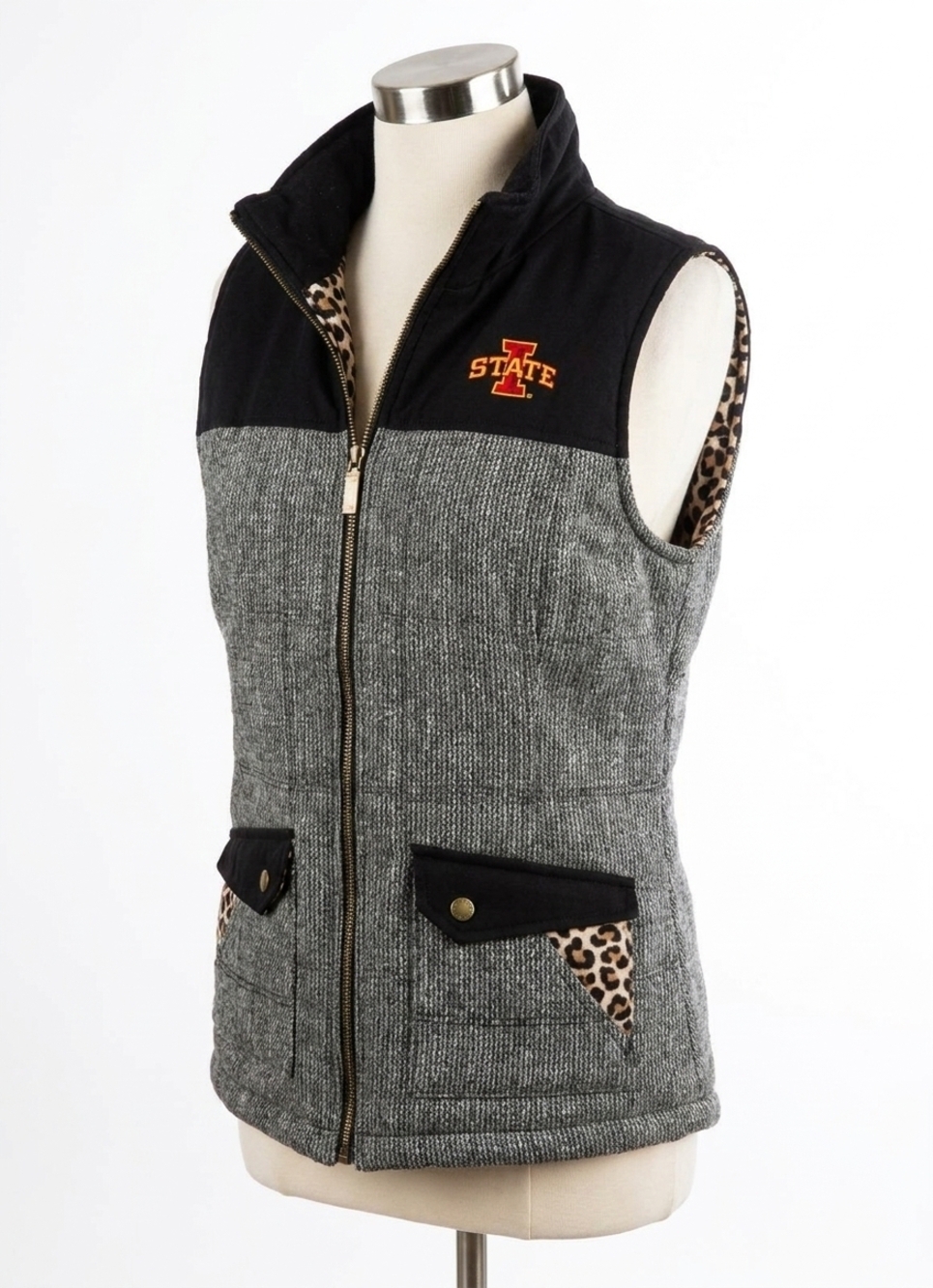 NEW GAMEDAY COUTURE iowa state university prep for it vest in grey